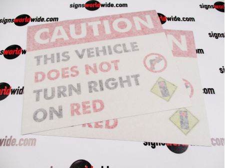 No Right On Red with transfer tape
