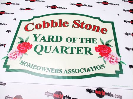 Cobble Stone Yard of the Quarter Sign Image 1