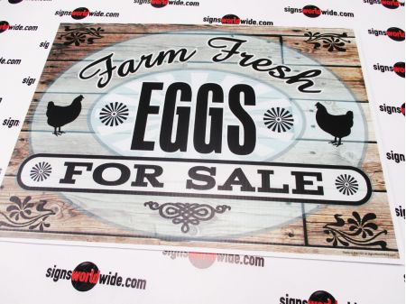Farm Fresh Eggs Wood Grain sign image 1