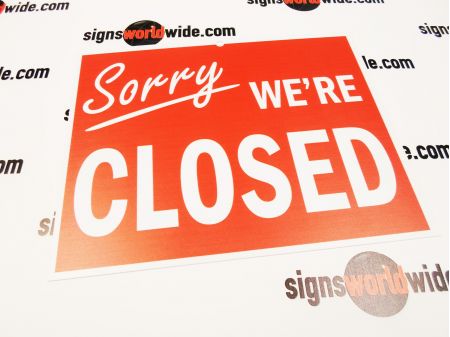 Closed sign image