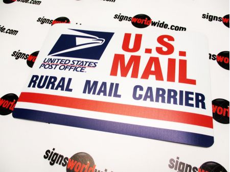 US Rural Mail 8x12 Non-Reflective sign image