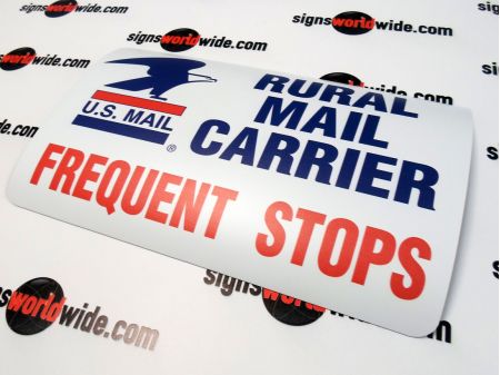 Rural Mail Carrier Non-Reflective Magnetic sign image