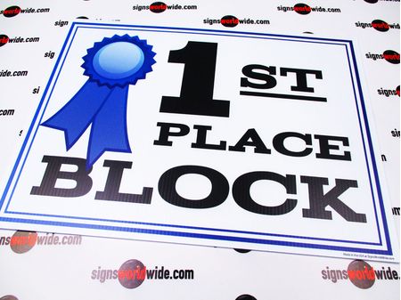1st Place Block Sign Image 1