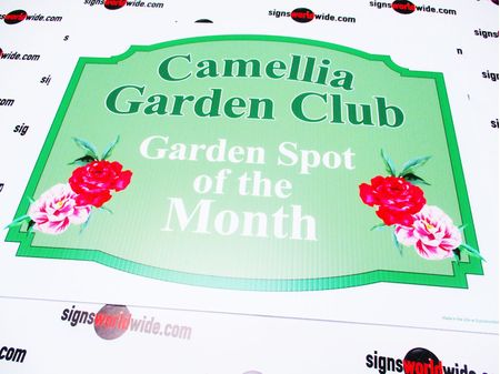 Camellia Garden Club Yard Sign Image 1