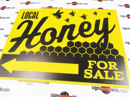 Local Honey For Sale Directional Sign Image 1