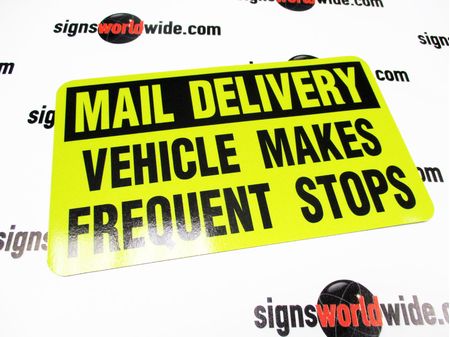 Mail Delivery FS Y&B Reflective Sign Image 1