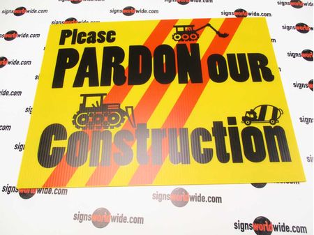 Pardon our Construction 2 sign image 2