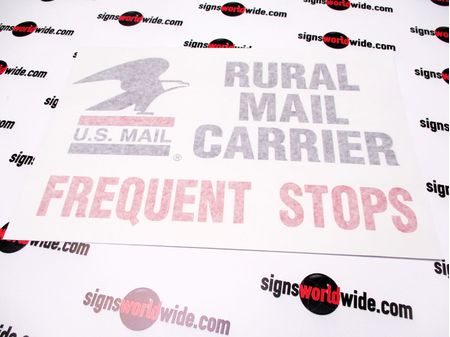 US Mail Rural Mail Carrier sign with transfer tape image 3