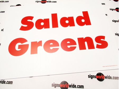 Salad Greens Yard Sign Image 1