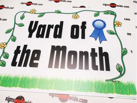Yard of the Month Floral Sign Image 1