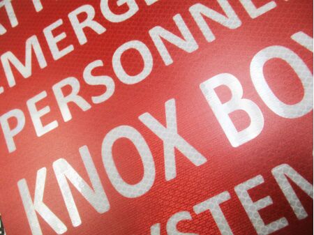 Attention Emergency Personnel Knox Box System Aluminum Sign image 2