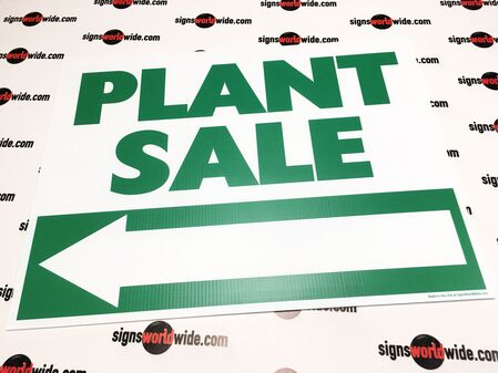 Plant Sale Left Directional sign image 2