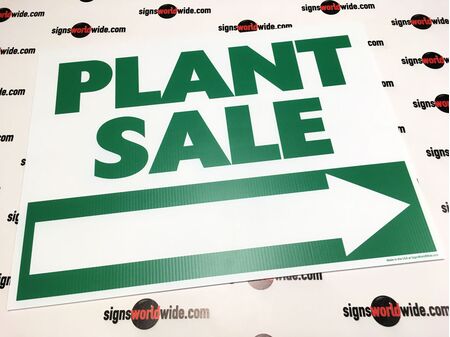 Plant Sale Right Directional sign image 2