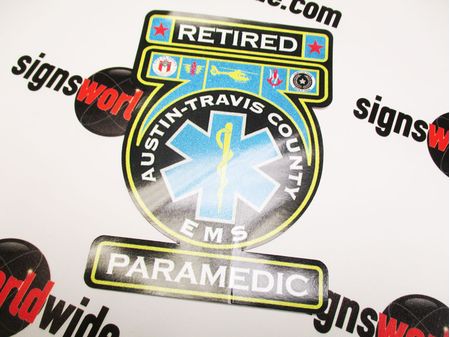 Retired Austin Travis County EMS Second Surface Refl Decal Image 1