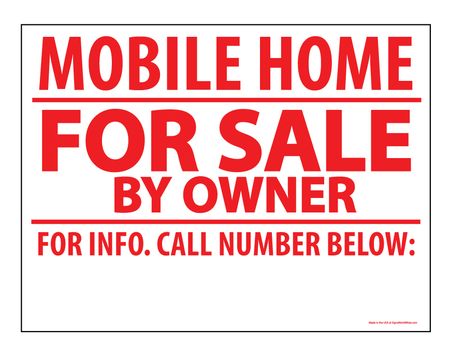 Mobile Home FS BO sign image