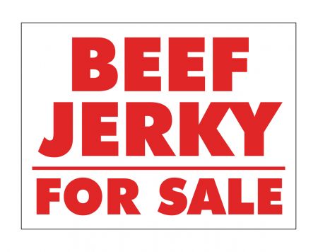 Beef Jerky For Sale sign image