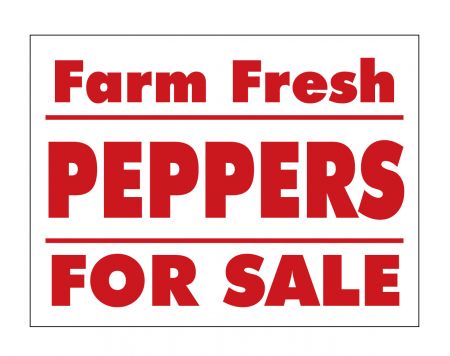 Farm Fresh Peppers sign image