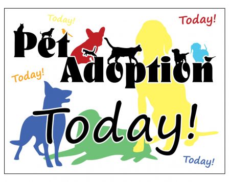 Pet Adoption yard sign image
