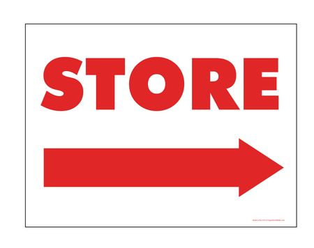 Store Directional Right Arrow Sign Image