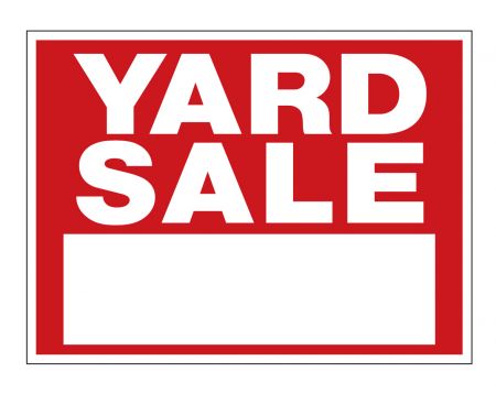 Yard sale R&W sign image
