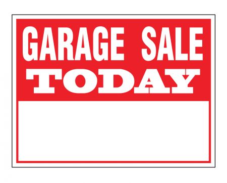 Garage Sale Today sign image