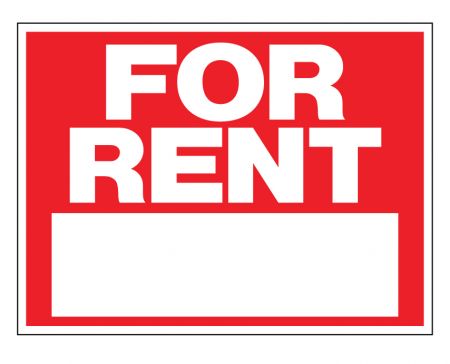 For Rent plastic sign image