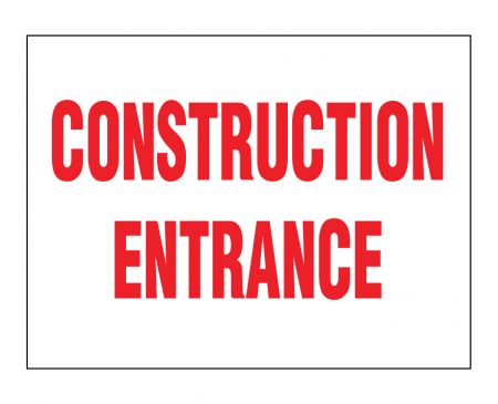 Construction Entrance sign image
