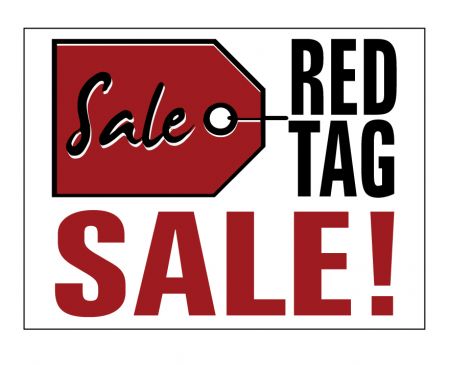 Red Tag Sale yard sign image