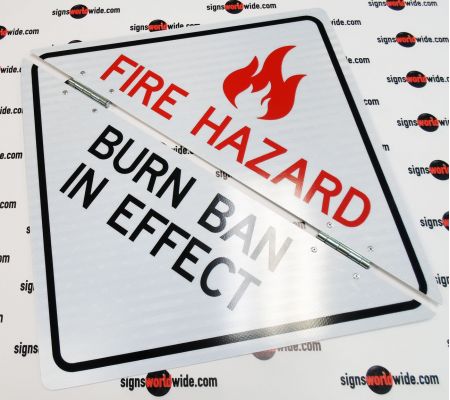 Fire Hazard Folding Reflective Sign Image
