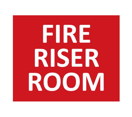 6.5"h x 8"w Aluminum Fire Riser Room Sign Image