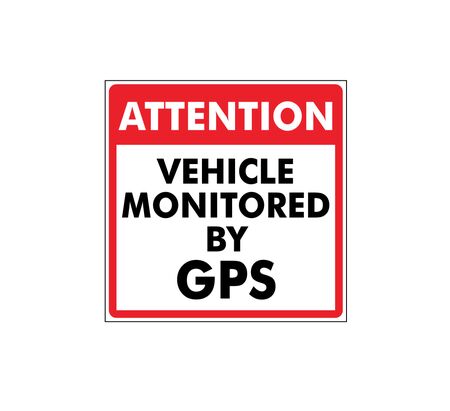 This vehicle monitored by GPS decal image