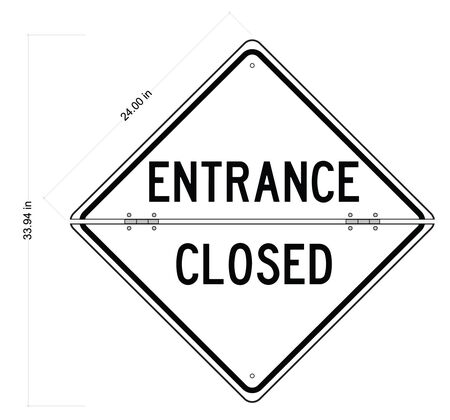 Folding Entrance Closed sign image