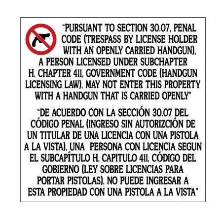 Gun Law 30.07 Decal sign image