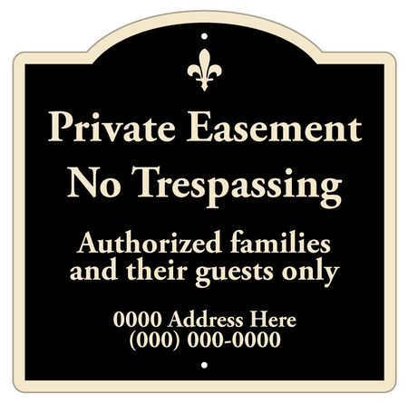 Private Easement No Trespassing 24x24 Sign Image