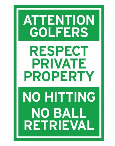 Attention Golfers Coro sign image