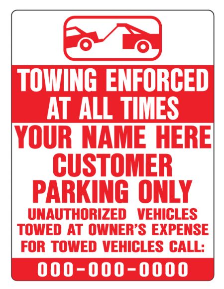 Towing enforced sign image