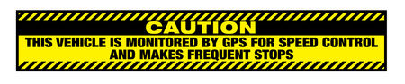 Caution Frequent Stops 6x36 decal image v2