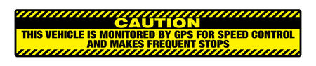 Caution Frequent Stops 6x36 v2 Magnetic Image
