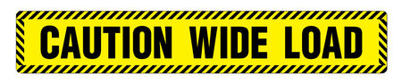 Caution Wide Load 6x36 Magnetic Image