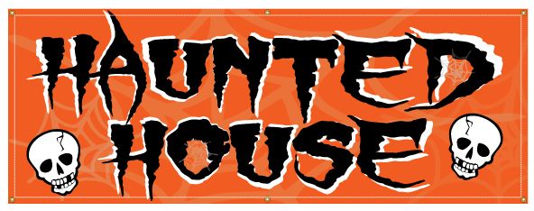 Buy this “HAUNTED HOUSE” banner from Signs World Wide