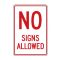 No Signs Allowed sign image