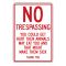 No Trespassing Sick Animals sign image