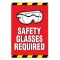Safety Glasses Required sign image